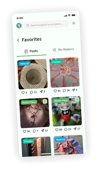 ARaT - Favorites screen